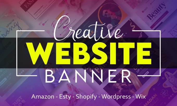 Gig Preview - Design creative website banner, esty banner, shopify banner