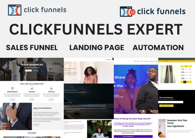 Gig Preview - Design your clickfunnels sale funnel, landing page and website