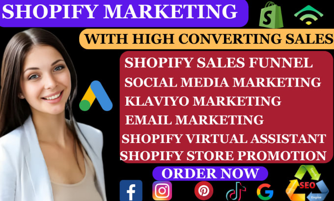 Gig Preview - Do etsy shopify store advertising dropshipping marketing fb ads to boost sales