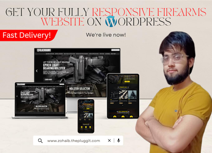 Gig Preview - Create top notch firearm website, amunition website, guns website