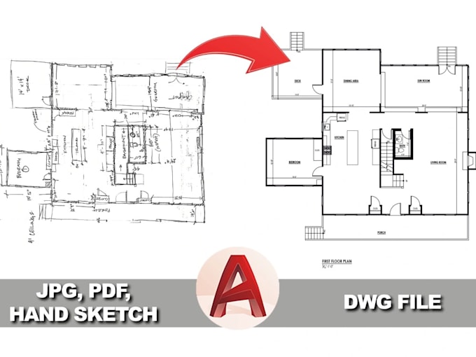 Gig Preview - Trace any image or hand sketch and convert into dwg,stl etc