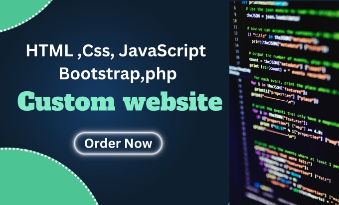 Bestseller - make your customer website with HTML CSS java script PHP responsive bootstrap