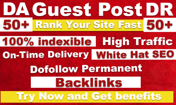 Gig Preview - Provide high quality dofollow guest post SEO backlinks