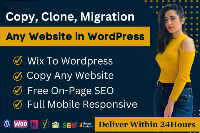 Gig Preview - Copy clone website, wordpress migration, wix to wordpress website migration