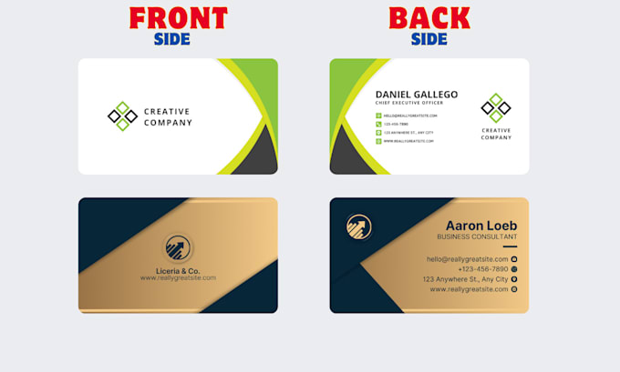 Gig Preview - Business card design in less time with more revisions