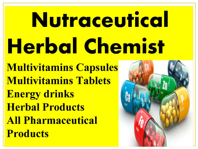 Gig Preview - Do formulation of nutraceutical, multivitamins and herbal products