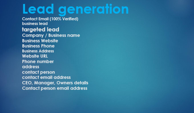 Gig Preview - Provide b2b lead generation for any industry