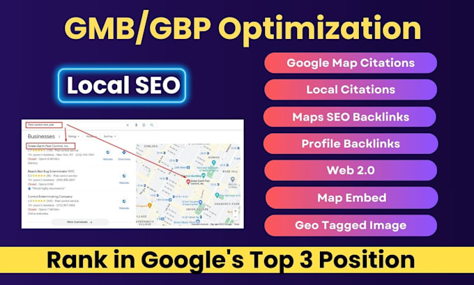 Gig Preview - Do google map citations for gbp, gmb ranking and local SEO