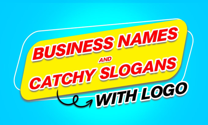 Gig Preview - Create iconic business names and catchy slogans with logo