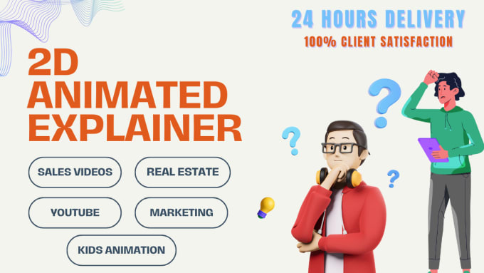 Gig Preview - Make 2d animated explainer video or sales video, youtube animation, infographic