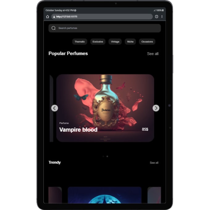 Bestseller - create react vite perfumes app using latest technologies for highest performance