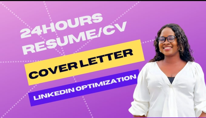 Gig Preview - Write a professional resume, and cover letter within 24 hours