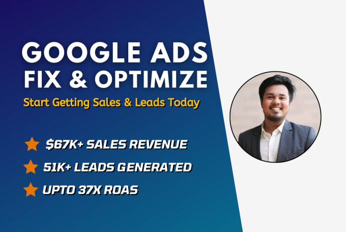 Gig Preview - Fix and optimize your existing google ads campaign