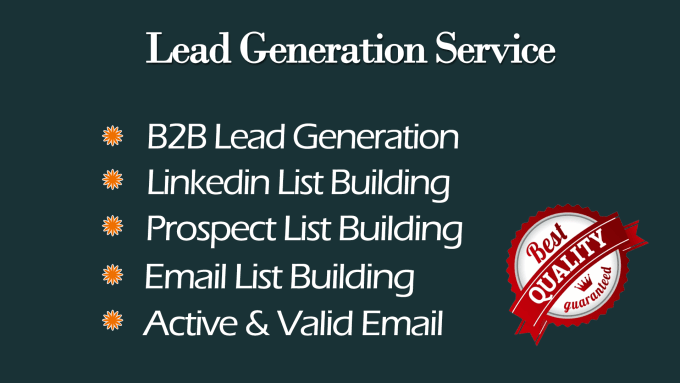 Gig Preview - Do b2b lead generation, linkedin leads, and email list building