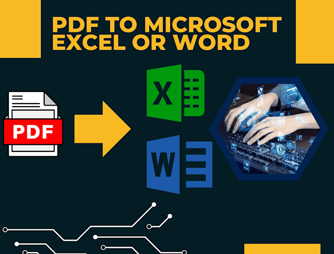 Gig Preview - Convert PDF to excel and convert PDF to word