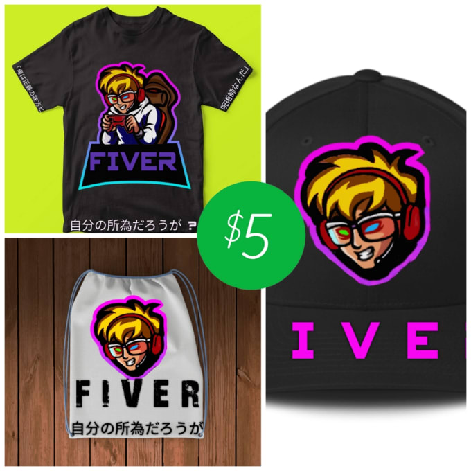 Gig Preview - Logo design for tshirt, caps,drawstring bags  with mockups combo pack just 5 usd