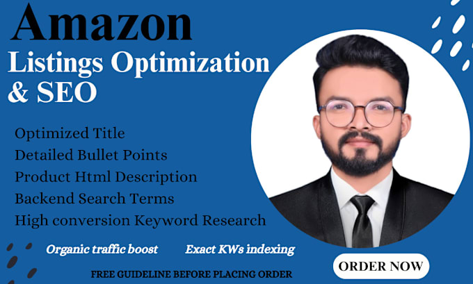 Gig Preview - Do amazon listing optimization, SEO, and keyword research