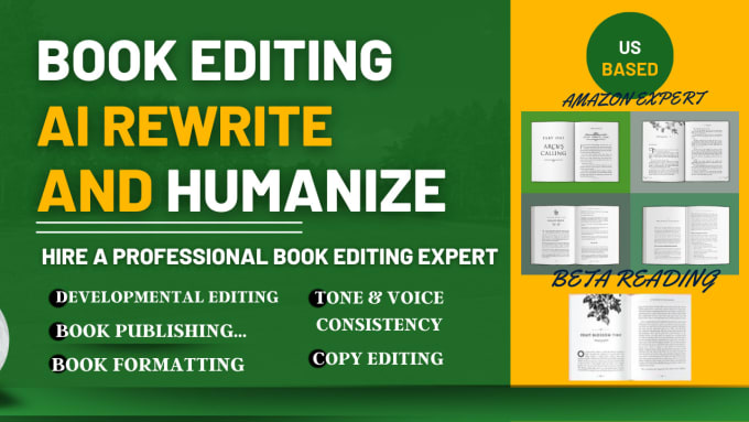 Gig Preview - Rewrite and edit ai generate novel, memoir self help ebook, seo blog article