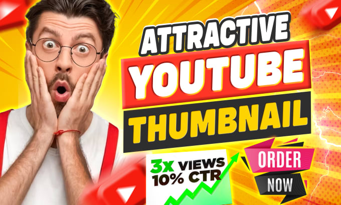 Gig Preview - Design amazing view boosting youtube thumbnail in 3 hours