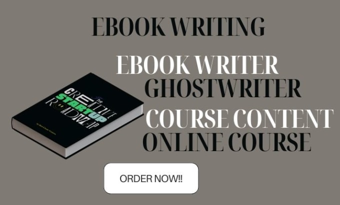 Gig Preview - Do online course ebook writing and ebook writer, ghostwriter, amazon kindle,