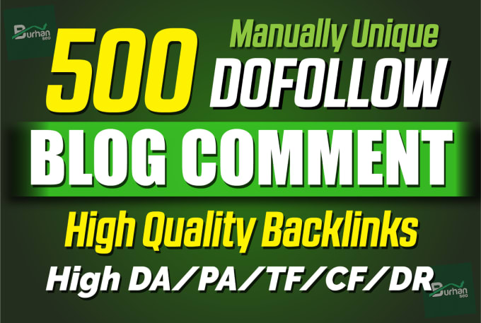 Gig Preview - Do 500 blog comment dofollow backlinks high domain authority