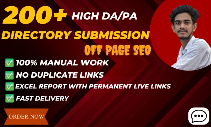 Gig Preview - Create 200 high quality directory submission SEO backlinks manually