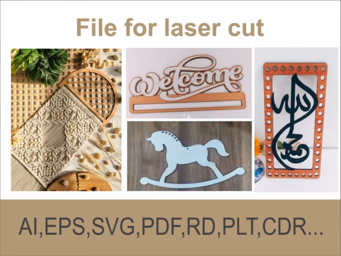 Gig Preview - Draw custom vector file for laser cutting svg ai cdr pdf dxf