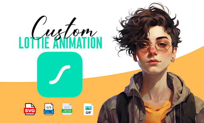 Gig Preview - Create animated gif and lottie json  for your website