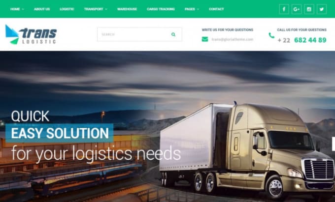 Gig Preview - Create logistics website trucking freight broker dispatch website