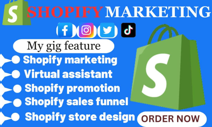 Gig Preview - Do complete shopify marketing, shopify store manager