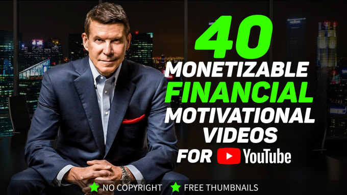 Gig Preview - Create finance motivational videos for youtube channel