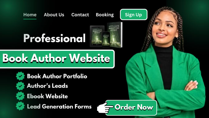 Gig Preview - Book author website, ebook website, online course website, podcast website