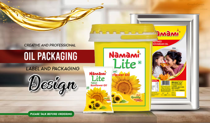 Gig Preview - Design oil label, edible oil packaging and all label packaging design