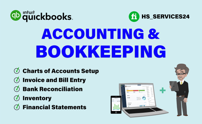 Gig Preview - Do setup, clean up, accounting, and bookkeeping in quickbooks online