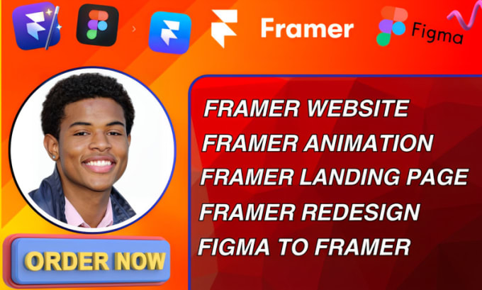 Gig Preview - Design you a responsive framer website with figma framer