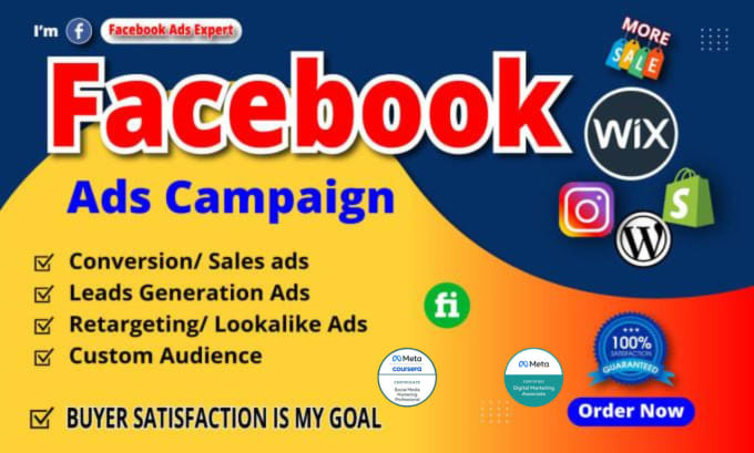 Gig Preview - Do facebook ads campaign, marketing, instagram advertising, meta ad manager