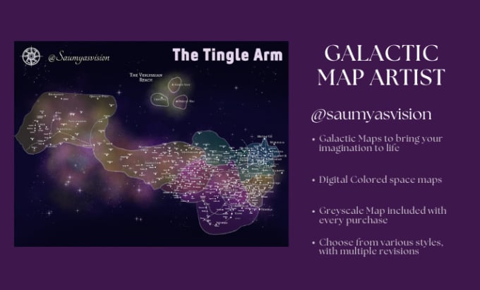 Gig Preview - Create sci fi galactic maps for you