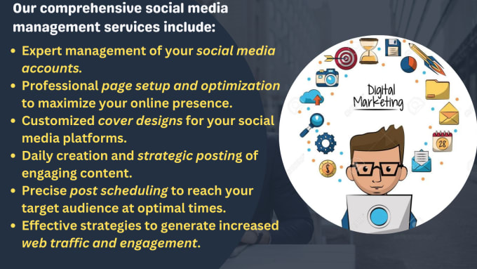 Gig Preview - Be your social media marketing manager