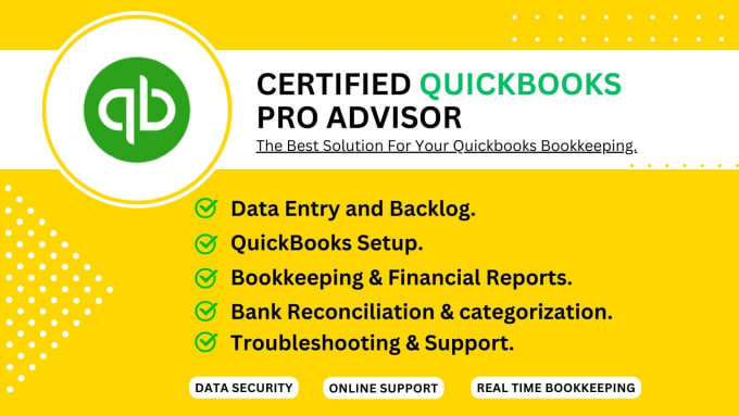 Gig Preview - Manage quickbooks bookkeeping, bank reconciliations and financial reporting