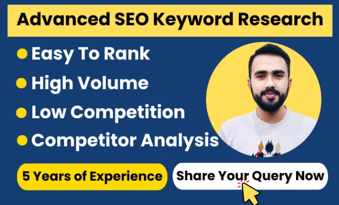 Gig Preview - Do advanced SEO keyword research  and competitor analysis through ahrefs semrush