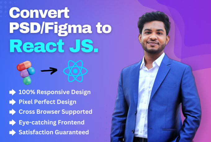 Gig Preview - Convert figma to awesome react next website with tailwind