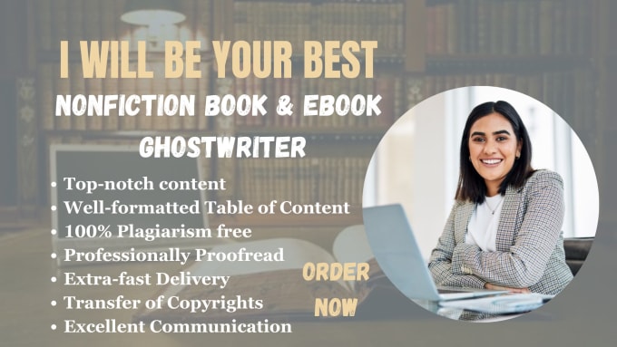 Gig Preview - Write your books, ebook ghostwriter, ghost ebook writer, ghost book writer