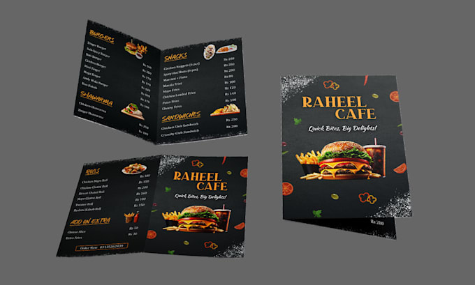 Gig Preview - Design professional custom menu for restaurant or cafe