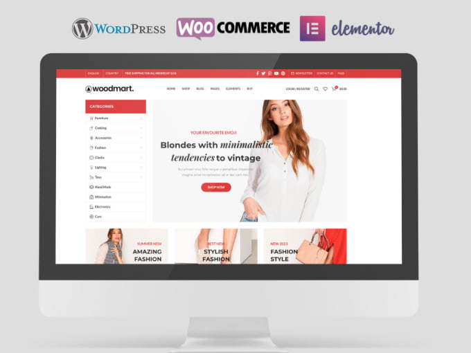 Gig Preview - Create a modern clothing and fashion webshop on wordpress