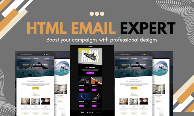 Gig Preview - Custom coded responsive email templates for your brand