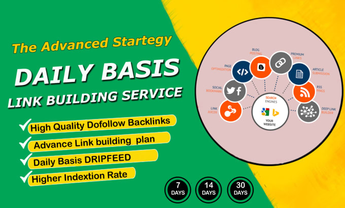 Gig Preview - Do daily basis high quality backlinks, link building service