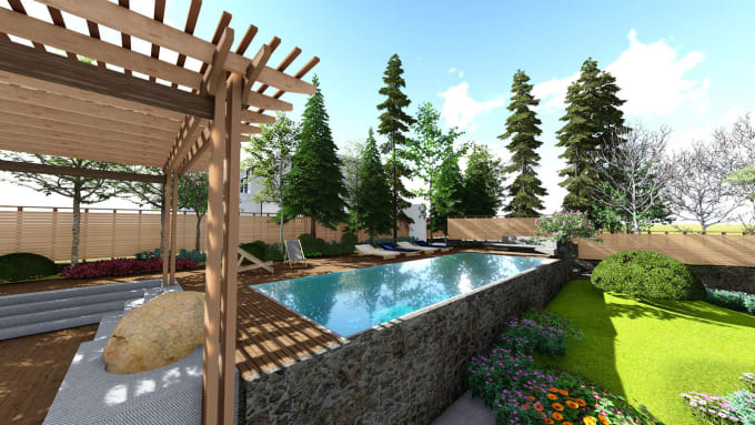 Gig Preview - Design your landscape with realistic 3d renderings