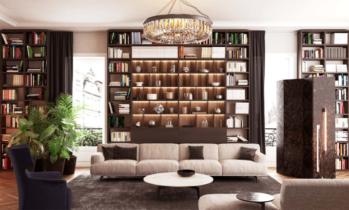 Bestseller - design and render beautiful 3d interior