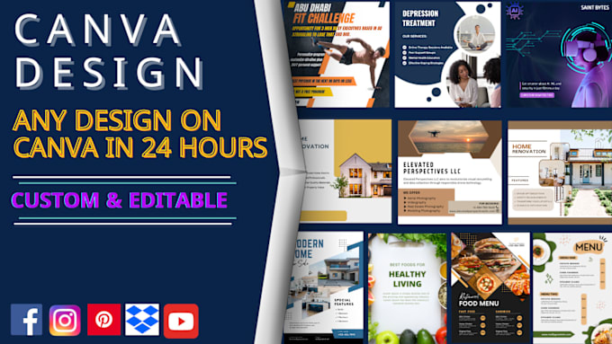 Gig Preview - Be your canva design wizard, design anything, anytime, anywhere