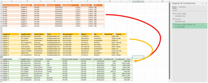 Gig Preview - Use power query to transform data, append or merge tables